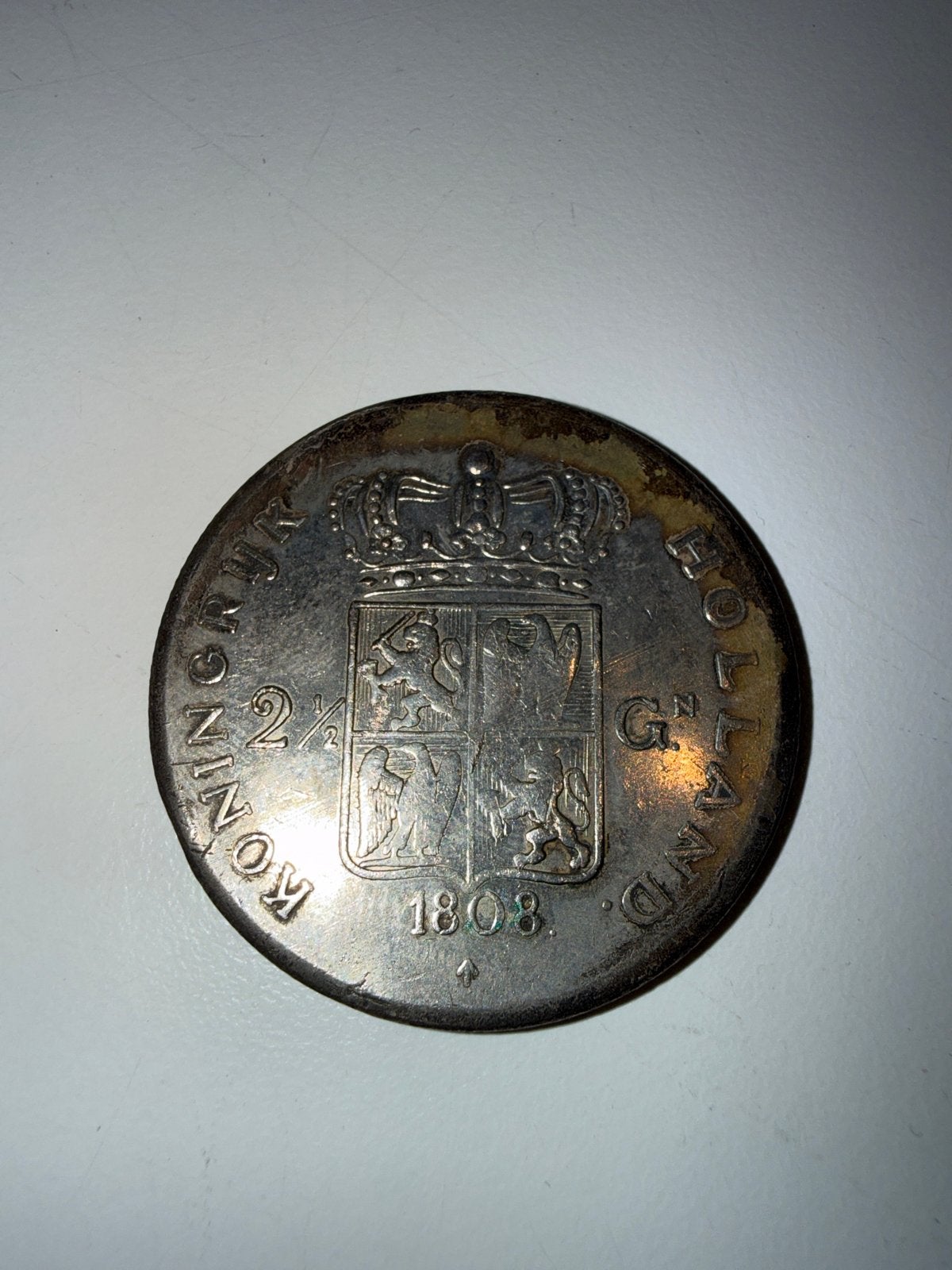 Zeldzame 2½ Gulden munt uit 1808 - Koning Lodewijk Napoleon, Postzegels en Munten, Munten | Nederland, Ophalen, Vóór koninkrijk