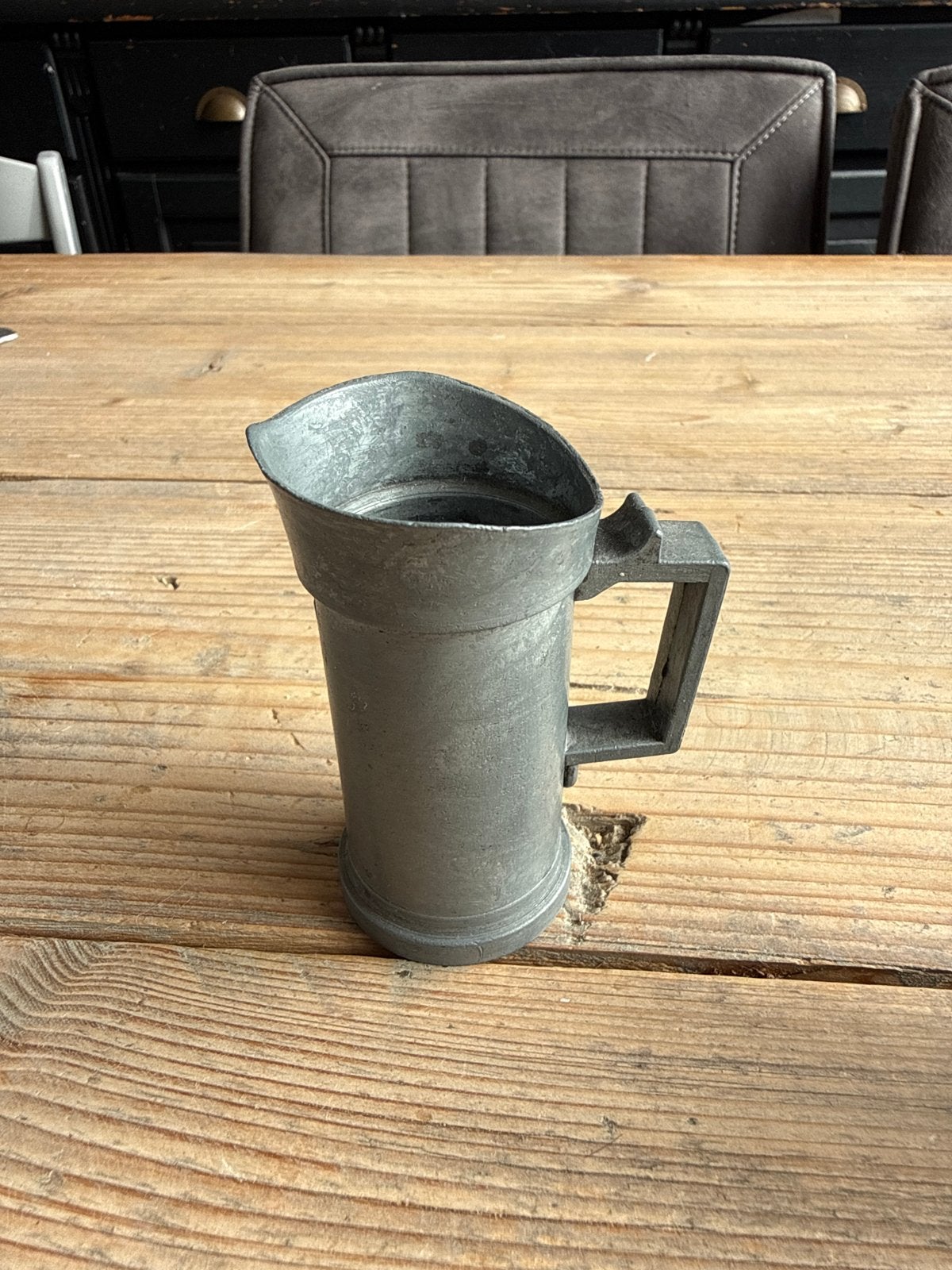 Vintage Peltrato Tinnen Maatkannetje 25 ml, Ophalen of Verzenden