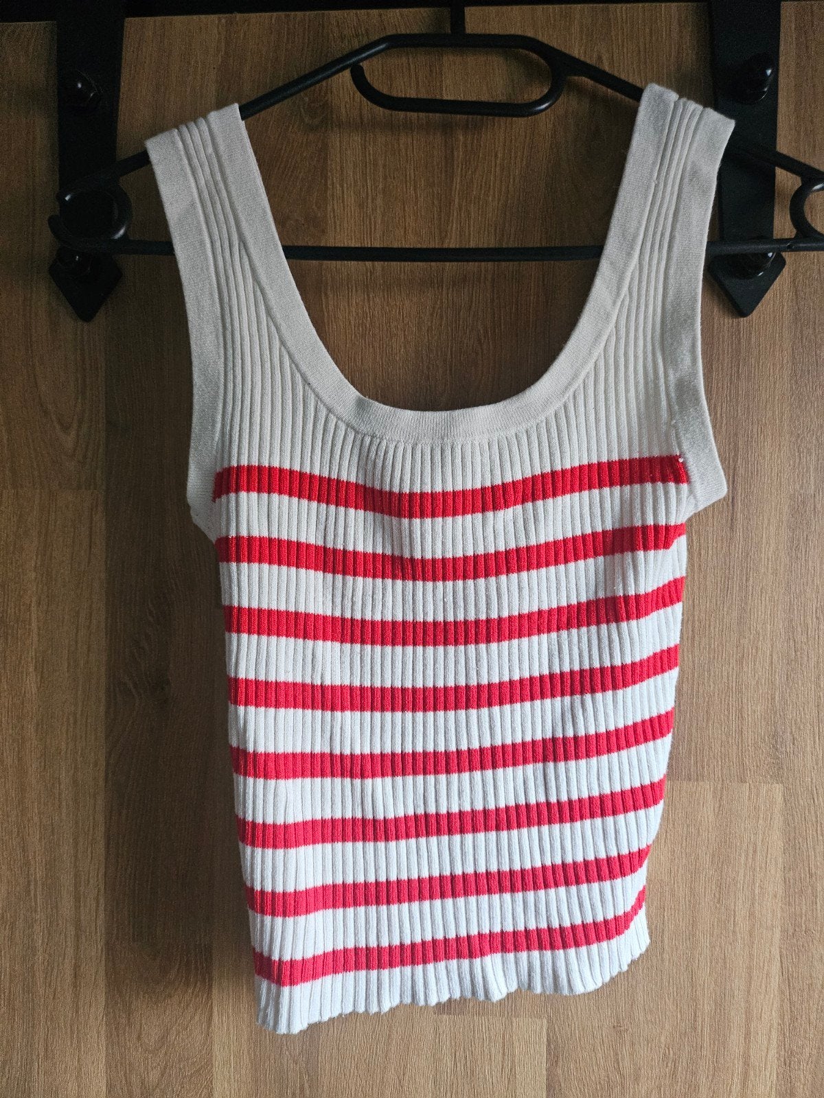 H&M Divided gestreepte crop top maat XS, Wit, H&M Divided, Ophalen of Verzenden, Zo goed als nieuw