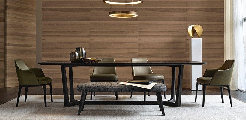 Poliform eettafel Concorde 100x220cm + evt 5 Ventura stoelen, 9723 CA, Eikenhout, 200 cm of meer, Ophalen of Verzenden