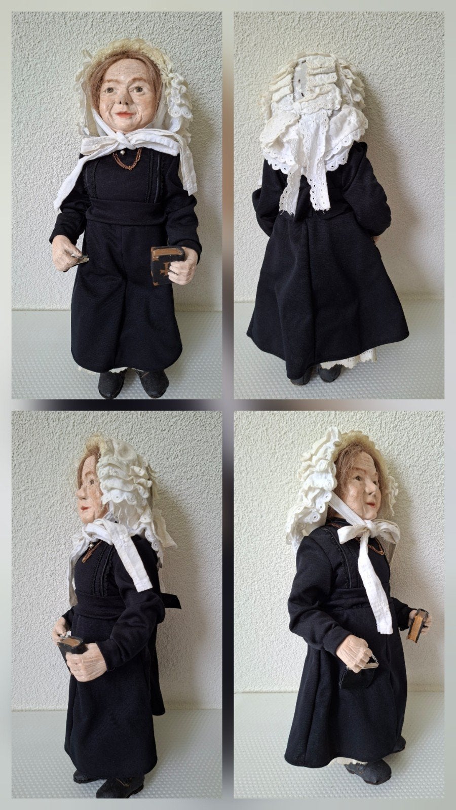Oude grote handgemaakte (verzamel) pop ' PiFrance', Antiek en Kunst, Ophalen of Verzenden