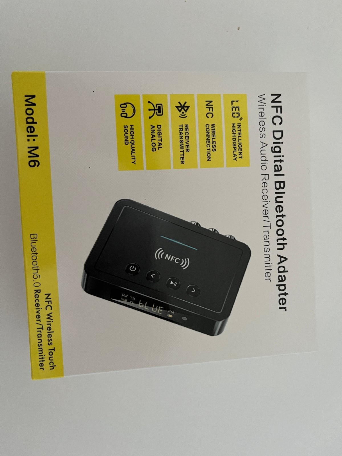 NFC Digitale Bluetooth Adapter M6 - Audio Ontvanger/Zender, Audio, Tv en Foto, Ophalen of Verzenden, Nieuw, Minder dan 2 meter