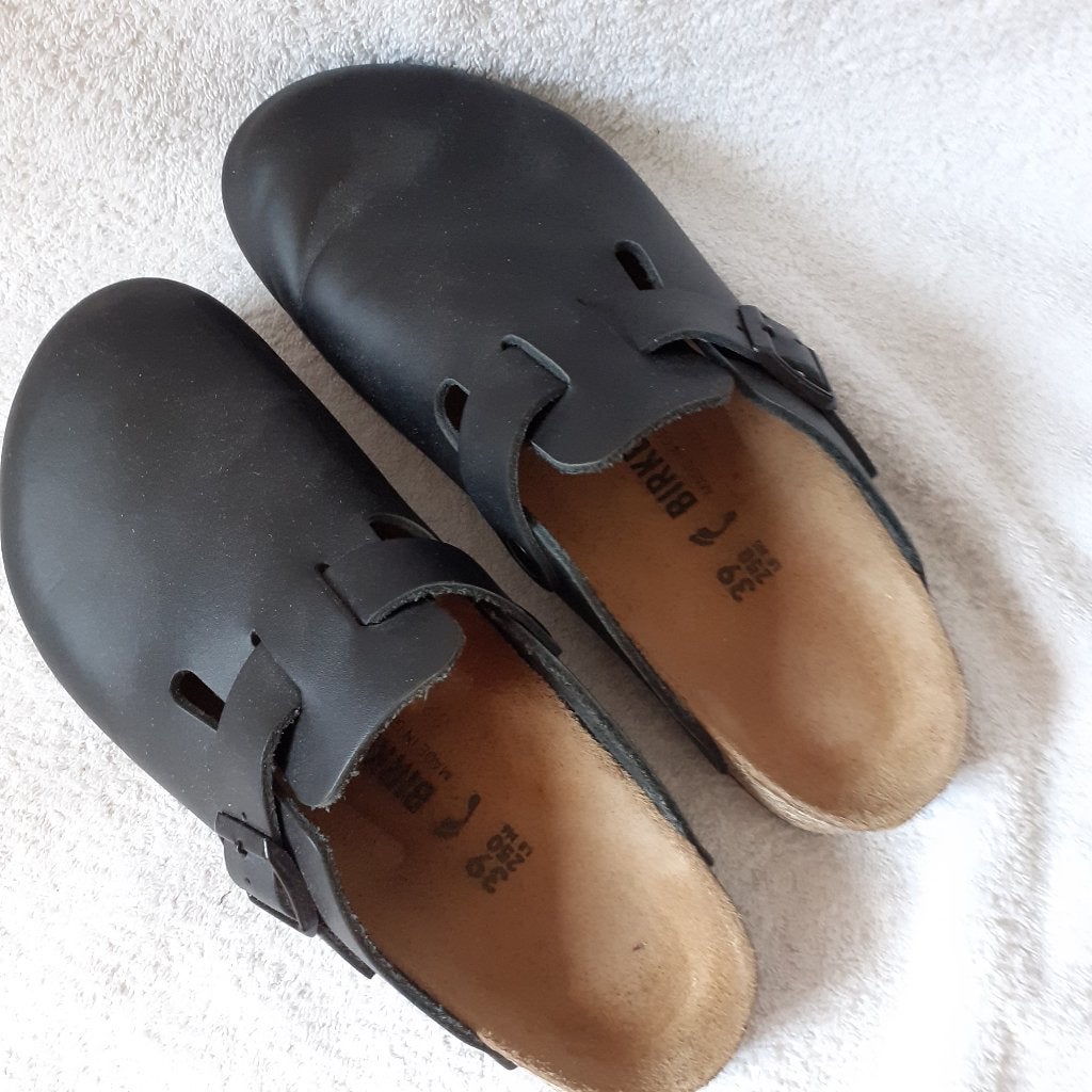 zwart leren bosten Birkenstock 39, Kleding | Dames, Schoenen, Zwart, Nieuw, Birkenstock, Sandalen of Muiltjes