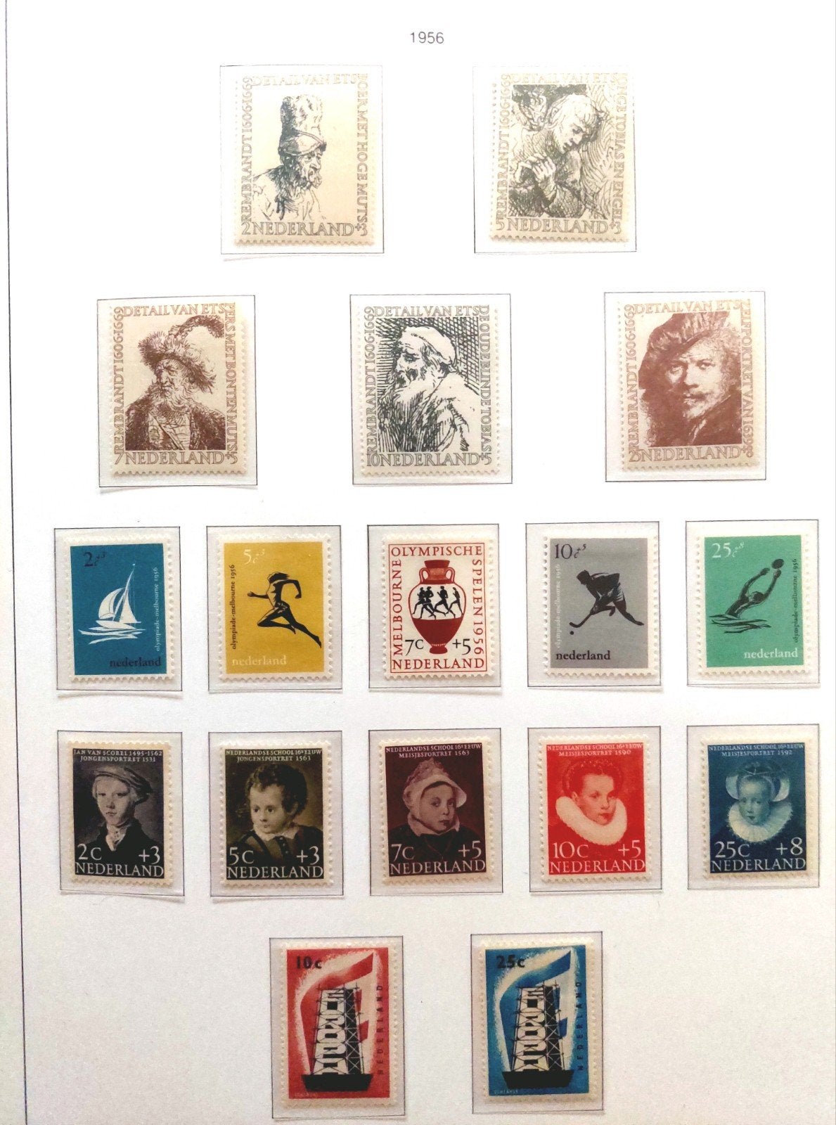 Postzegels Nederland jaar 1956 postfris., Ophalen of Verzenden, Na 1940, Postfris