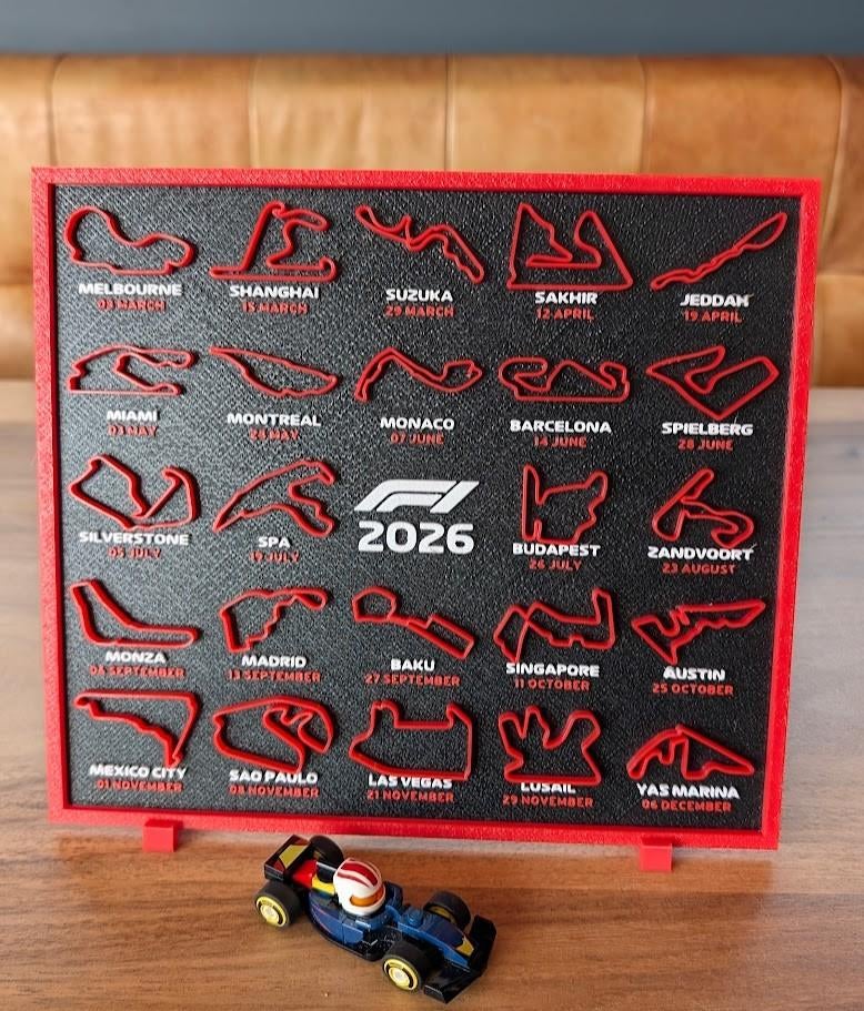 F1 kalender 2026 - Formule 1 TrackTracer, Ophalen of Verzenden, Nieuw, Formule 1
