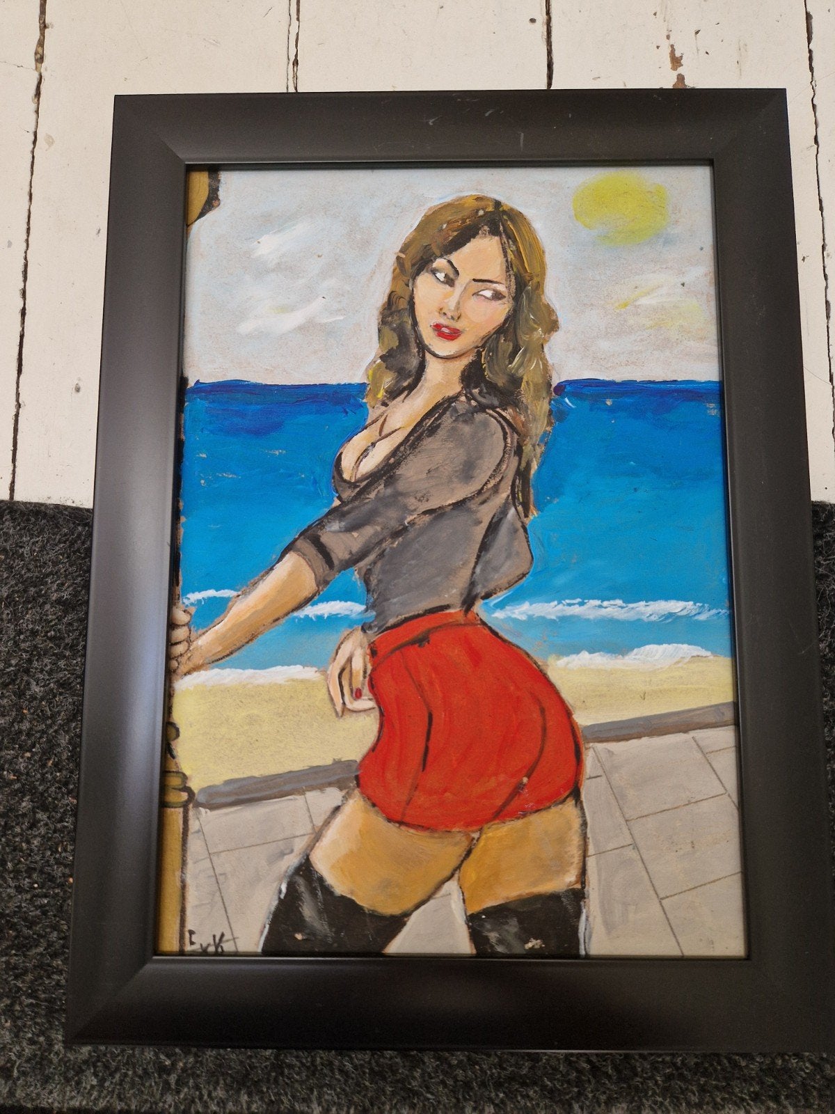 Pinup schilderij, Antiek en Kunst, Ophalen of Verzenden