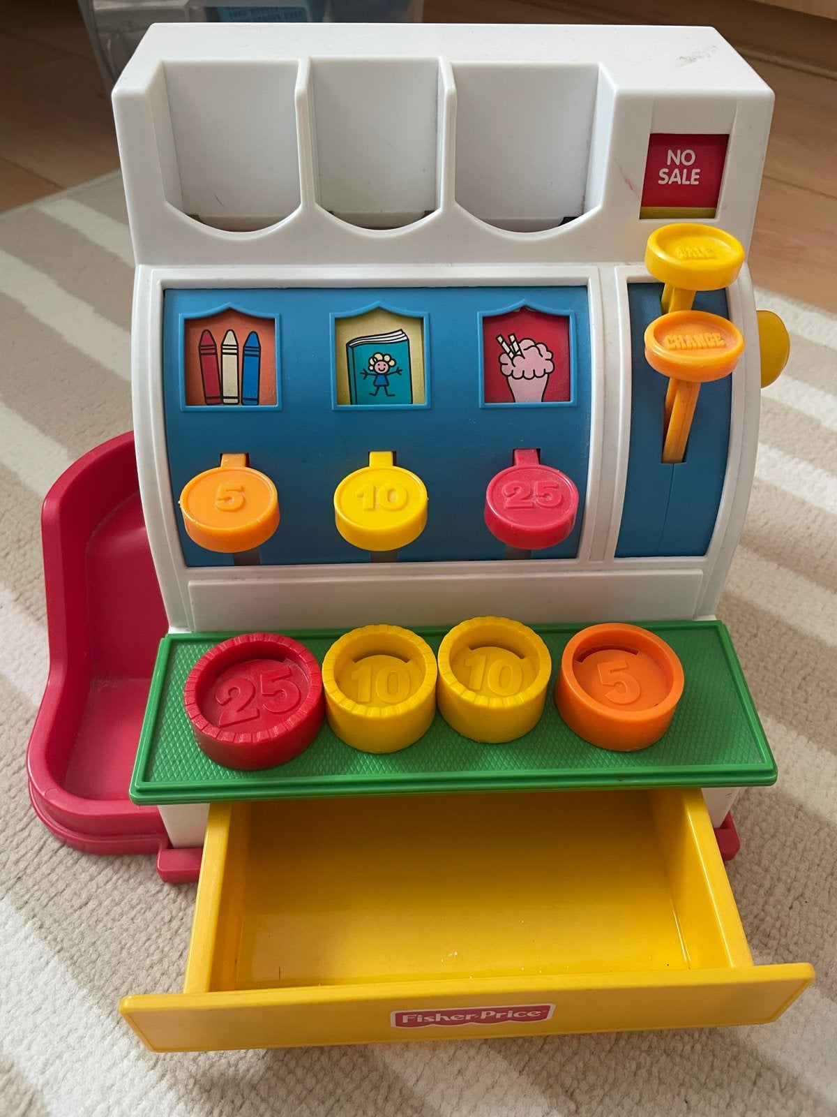 Fisher-Price Kassa Speelgoed met Munten, Ophalen of Verzenden, Gebruikt, Speelset