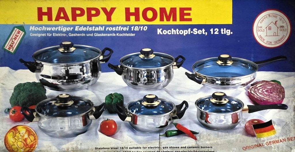 Kookpotten set 12 delig., Nieuw, Pannenset, Ophalen of Verzenden, Rvs