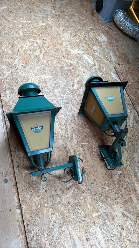 4 x originele heineken lampen!, Ophalen, Zo goed als nieuw, Netvoeding, Minder dan 50 watt