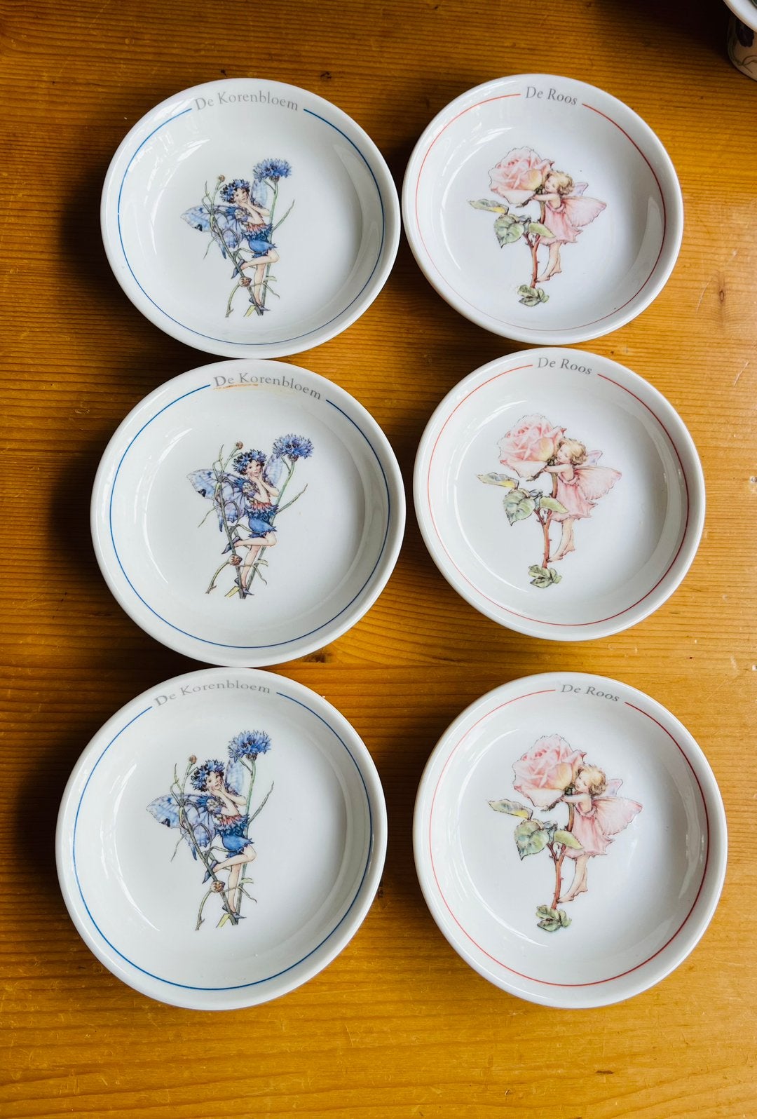 Flowerfairies 6 schoteltjes, Overige merken, Ophalen of Verzenden, Zo goed als nieuw, Overige stijlen