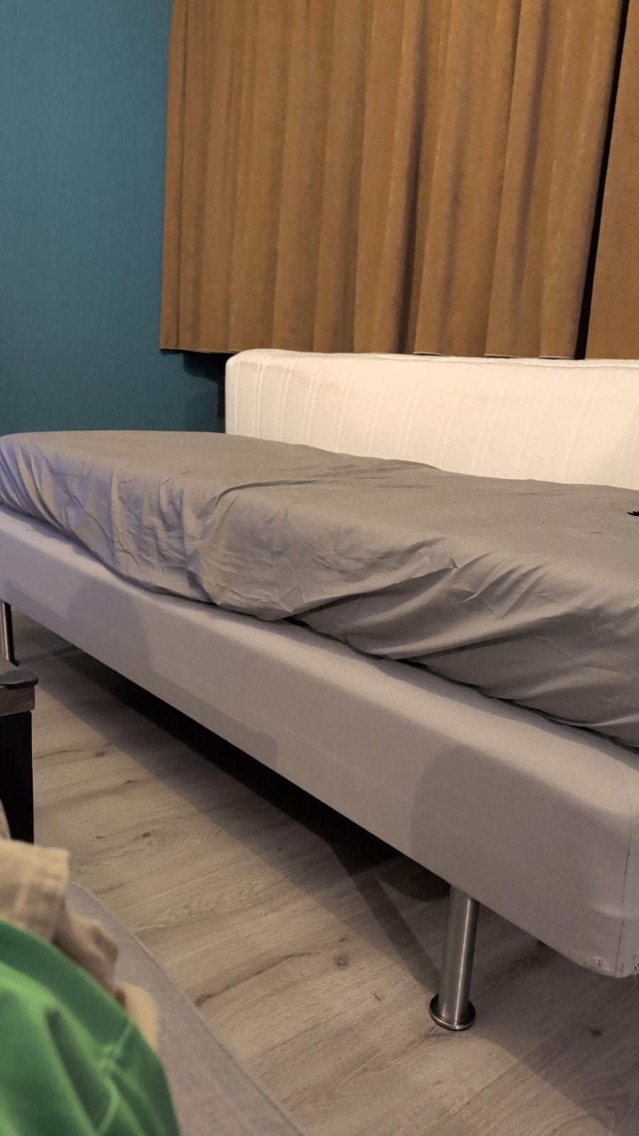 Ikea matras met boxspring - gebruikt, Gebruikt, 90 cm, Eenpersoons, Wit
