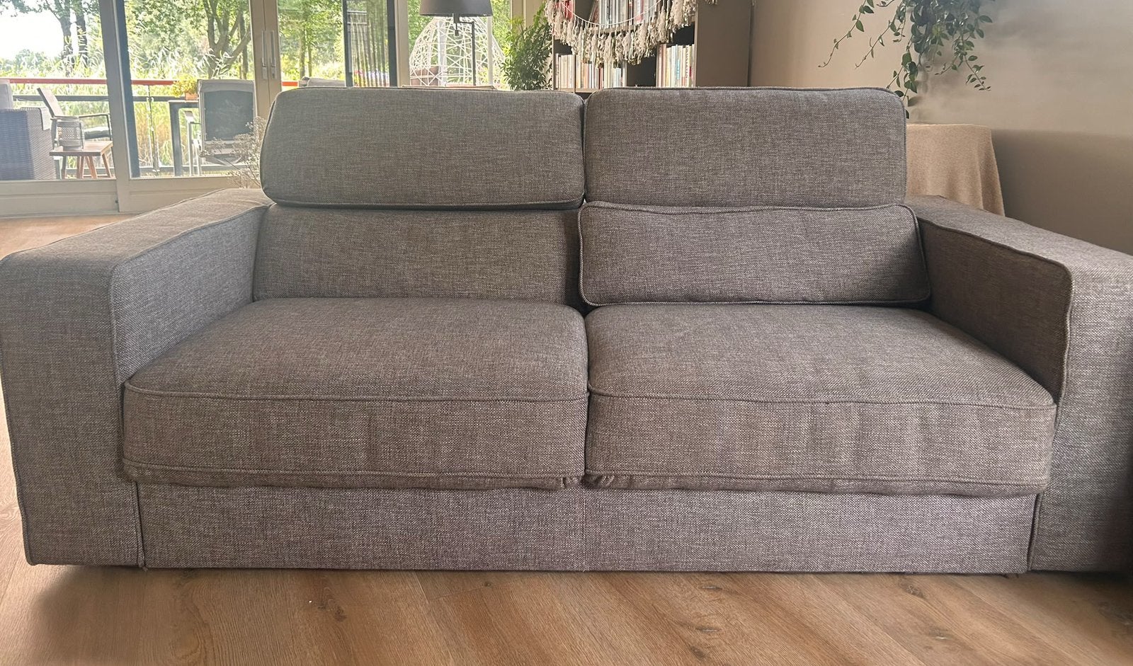 Twee plus tweeenhalf zits loungebank, Ophalen, Gebruikt, Stof