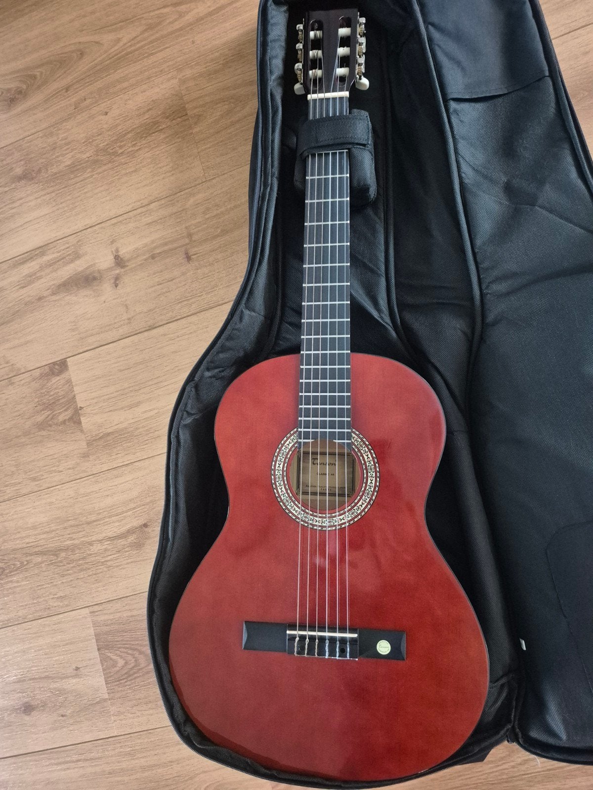 Tenson Classic 4/4 gitaar met hoes en lesboek, Ophalen of Verzenden, Gebruikt, Klassieke of Spaanse gitaar, Met koffer
