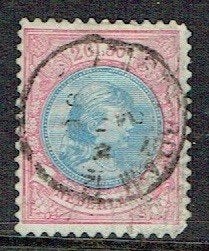 Nederland 1893 nr 47  Prinses Wilhelmina Puntst 337 Zutphen, Verzenden, Gestempeld, Koningshuis