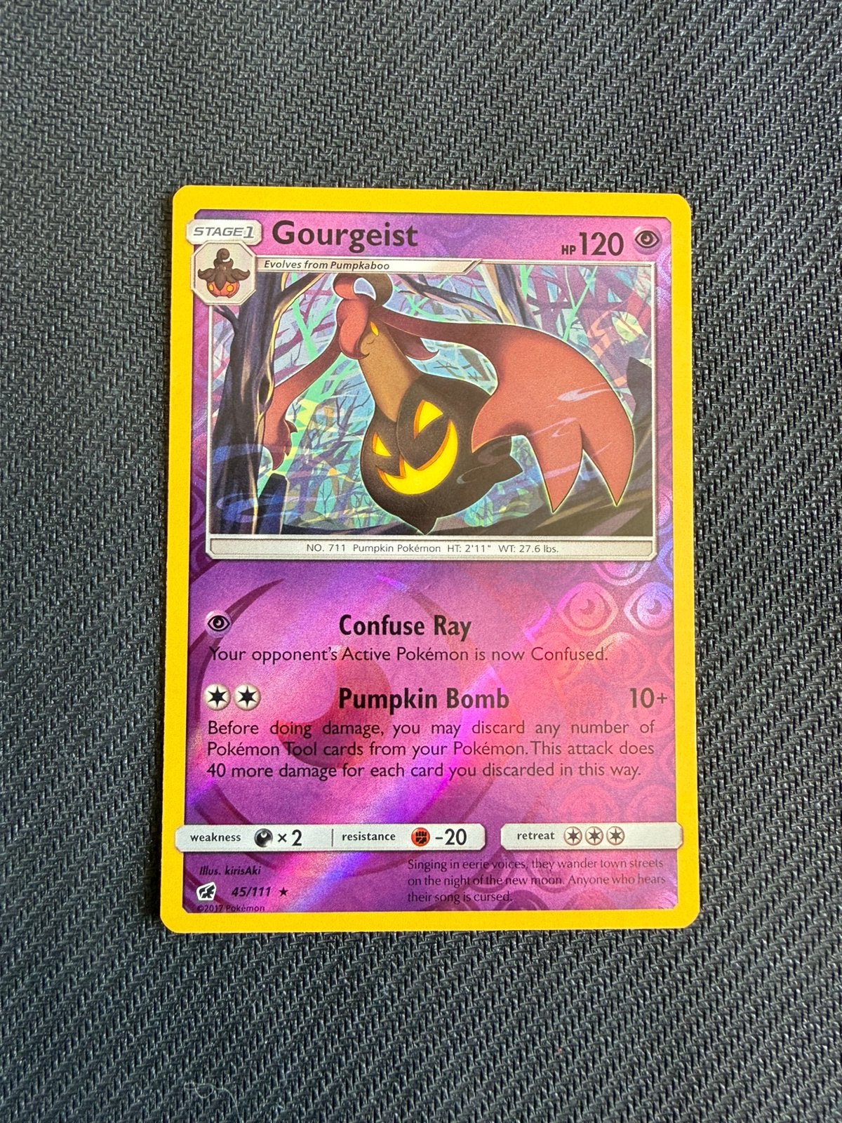 Gourgeist 45/111 Reverse Holo Crimson Invasion Pokemon, Ophalen, Nieuw, Losse kaart