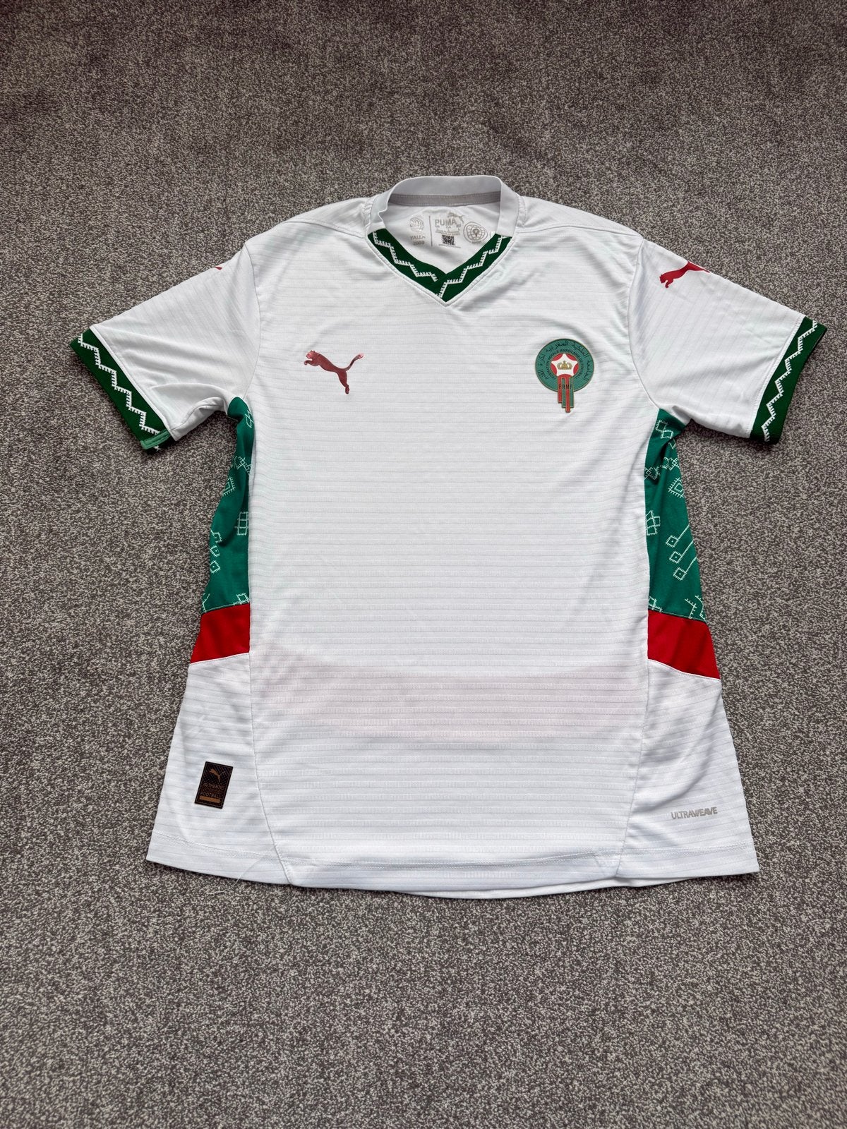 Marokko voetbalshirt maat L - Puma, Ophalen of Verzenden, Zo goed als nieuw, Maat 52/54 (L), Wit