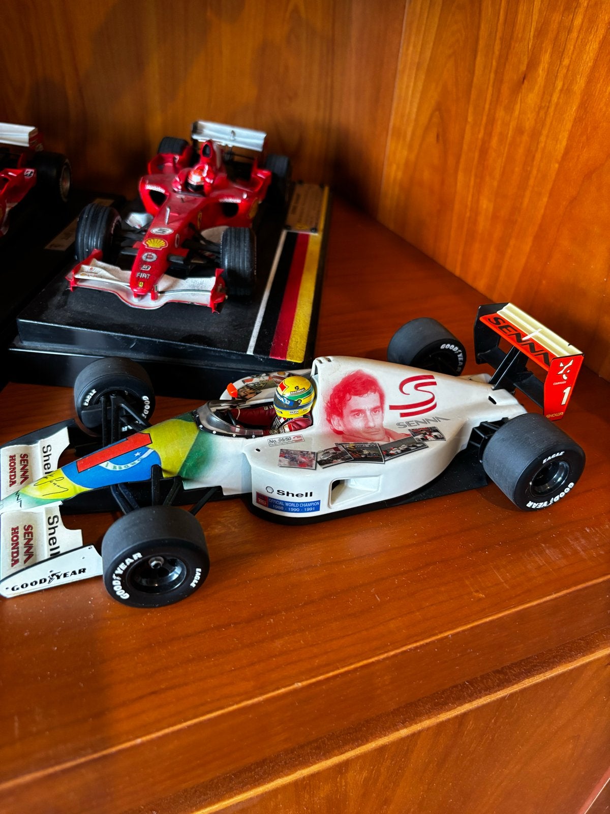 Ayrton Senna F1 modelauto - Shell Honda Goodyear, Overige merken, Auto, 1:32 tot 1:50, Ophalen of Verzenden