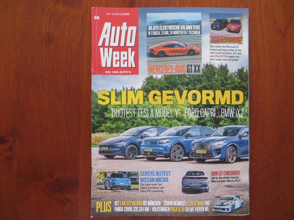 Autoweek 38 2025 Nissan Micra, Tesla Model Y, Ford Capri, Boeken, Auto's | Folders en Tijdschriften, Ophalen of Verzenden, Zo goed als nieuw