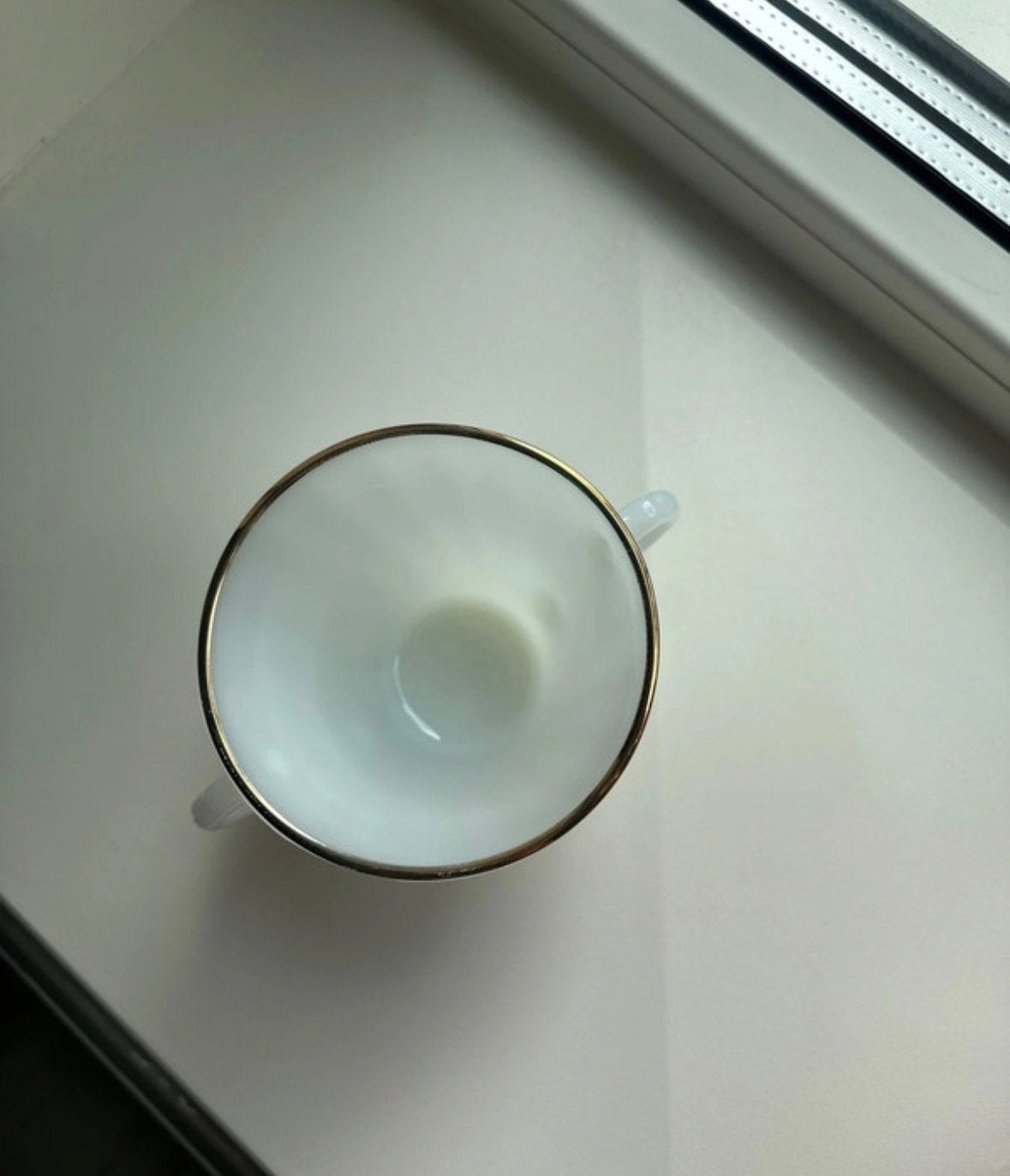 Vintage Anchor Hocking Swirl Melkglas Suikerpot, Ophalen of Verzenden