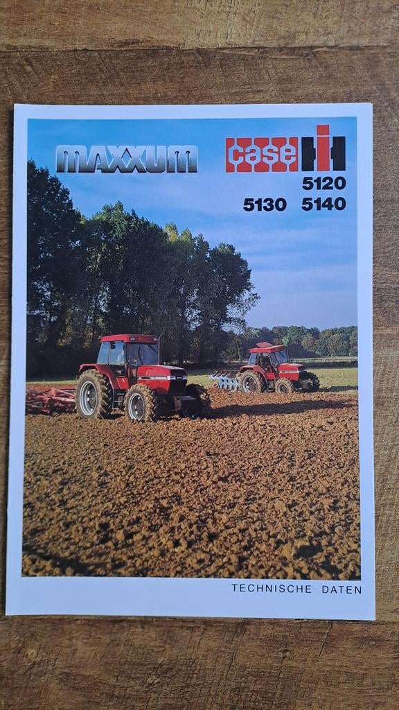 Folder CASE IH MAXXUM 5120- 5130- 5140 technische gegevens, Boeken, Catalogussen en Folders, Ophalen of Verzenden, Zo goed als nieuw