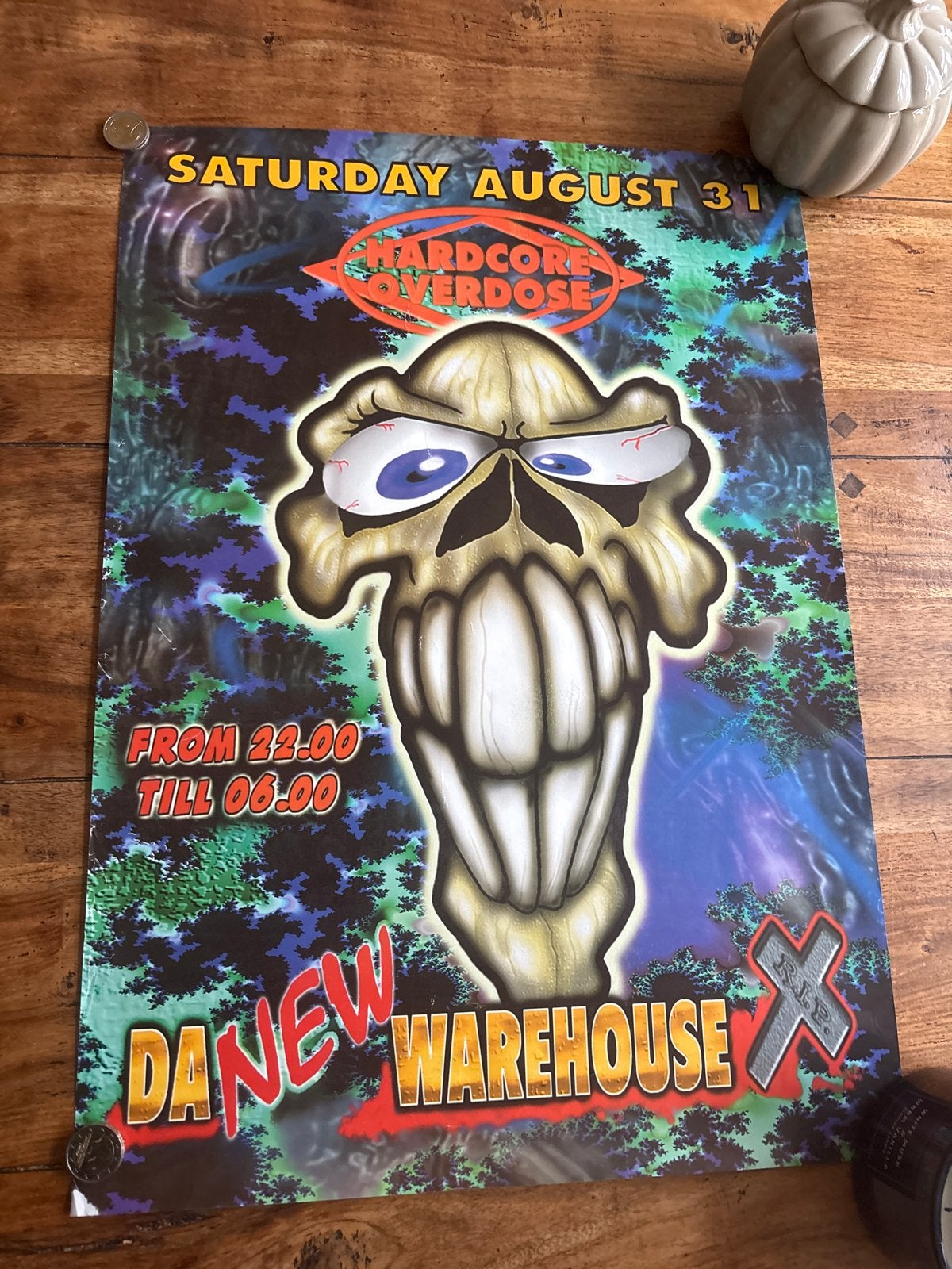 Hardcore Overdose Da New Warehouse Poster, Ophalen of Verzenden, A1 t/m A3, Muziek, Rechthoekig Staand