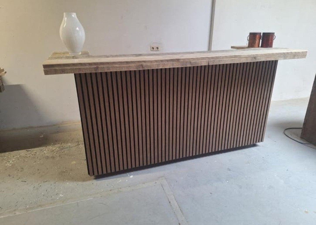 Balie Cocktailbar akoestische panelen steigerhout AANBIEDING, Ophalen of Verzenden