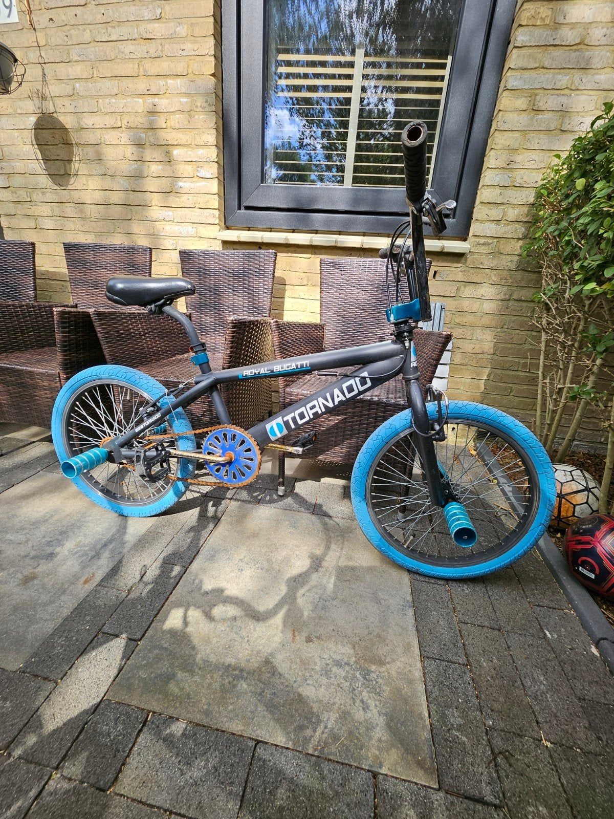 BMX Tornado Royal Bugatti - Blauw/Zwart, Fietsen en Brommers, Fietsen | Crossfietsen en BMX, Ophalen, Gebruikt, Staal, Velgrem