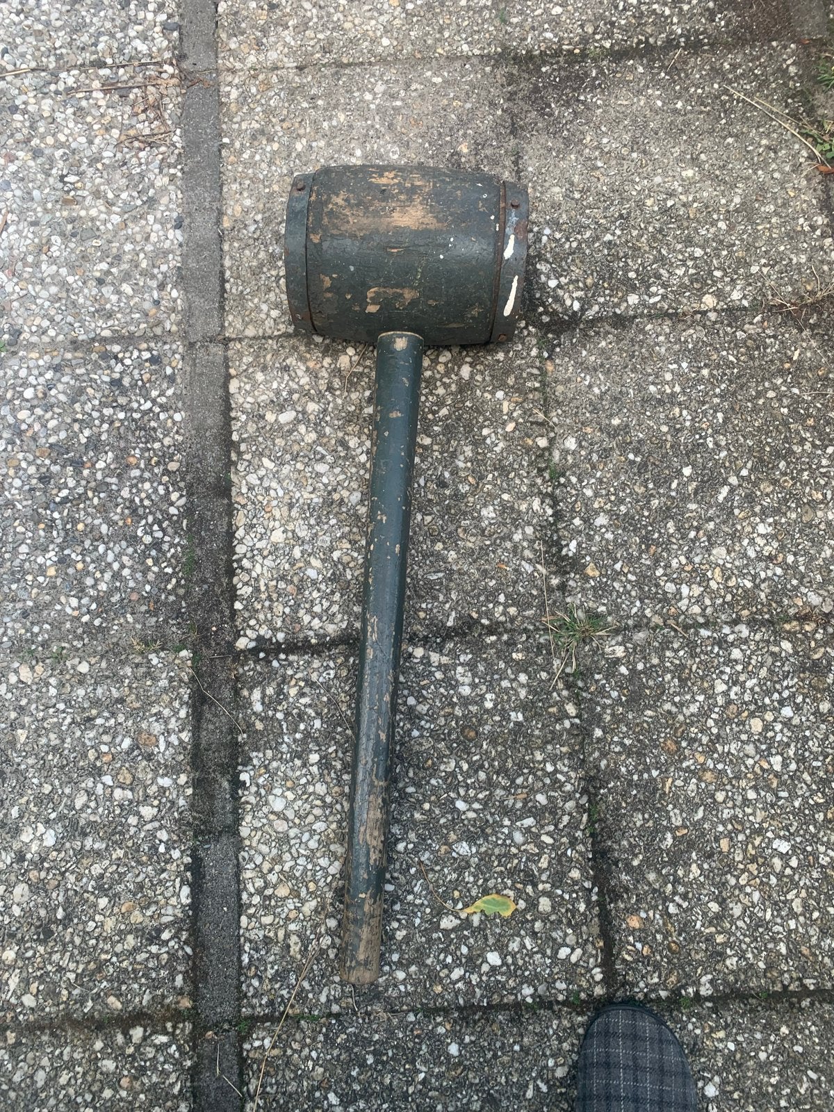 Grote houten palen hamer met lange steel, Ophalen, Gebruikt, Hamer, Overige merken