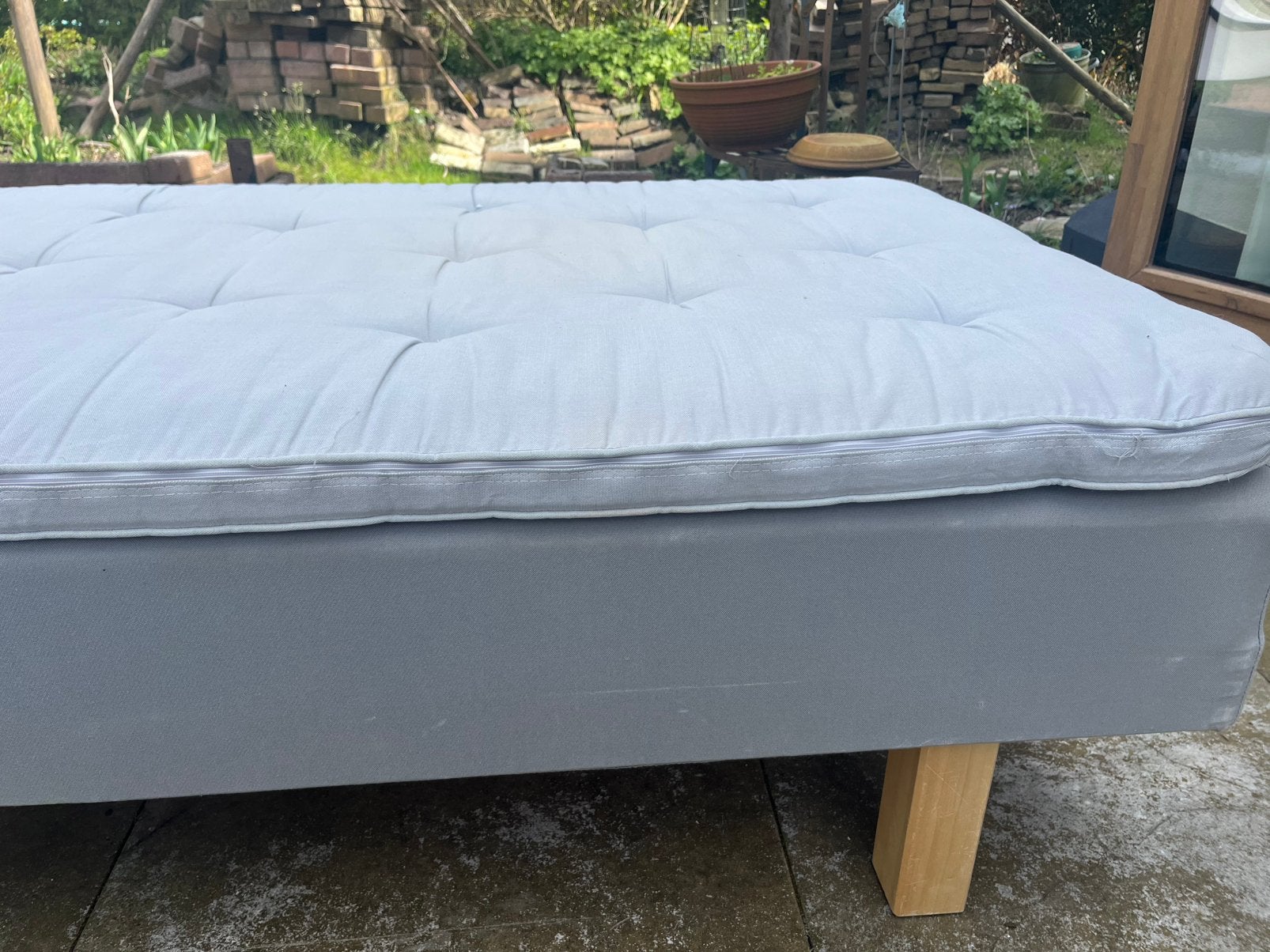 Boxspring Ikea eenpersoons, 90 cm, Eenpersoons, Ophalen of Verzenden, Zo goed als nieuw