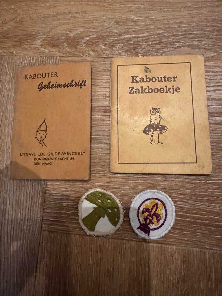 Scouting kabouter geheimschrift zakboekje oud, Ophalen of Verzenden, Zo goed als nieuw, Embleem, Speld of Insigne
