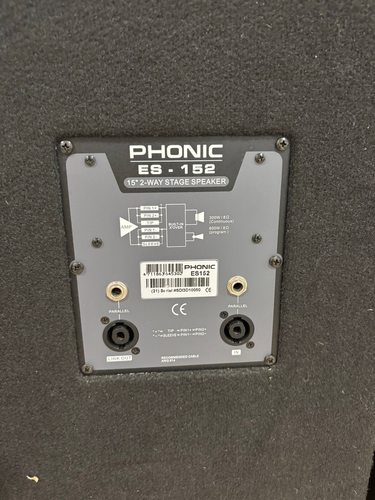 Complete speakerset: Phonic ES-152, DAP MC-12 met kabels, Gebruikt, Overige typen, 120 watt of meer, Ophalen