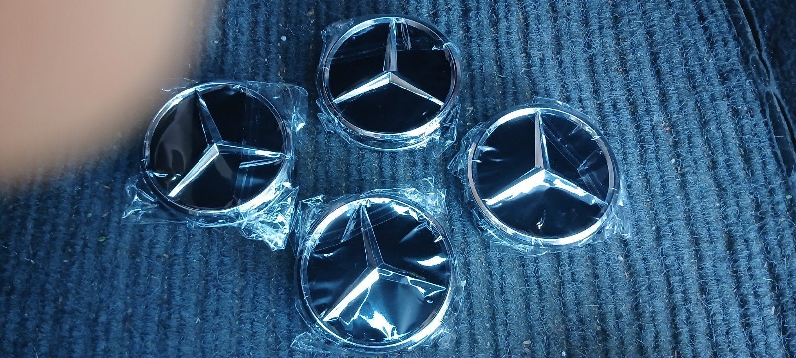 naafdoppen/naafkappen mercedes-benz 75 mm, zwart, Ophalen of Verzenden, Nieuw