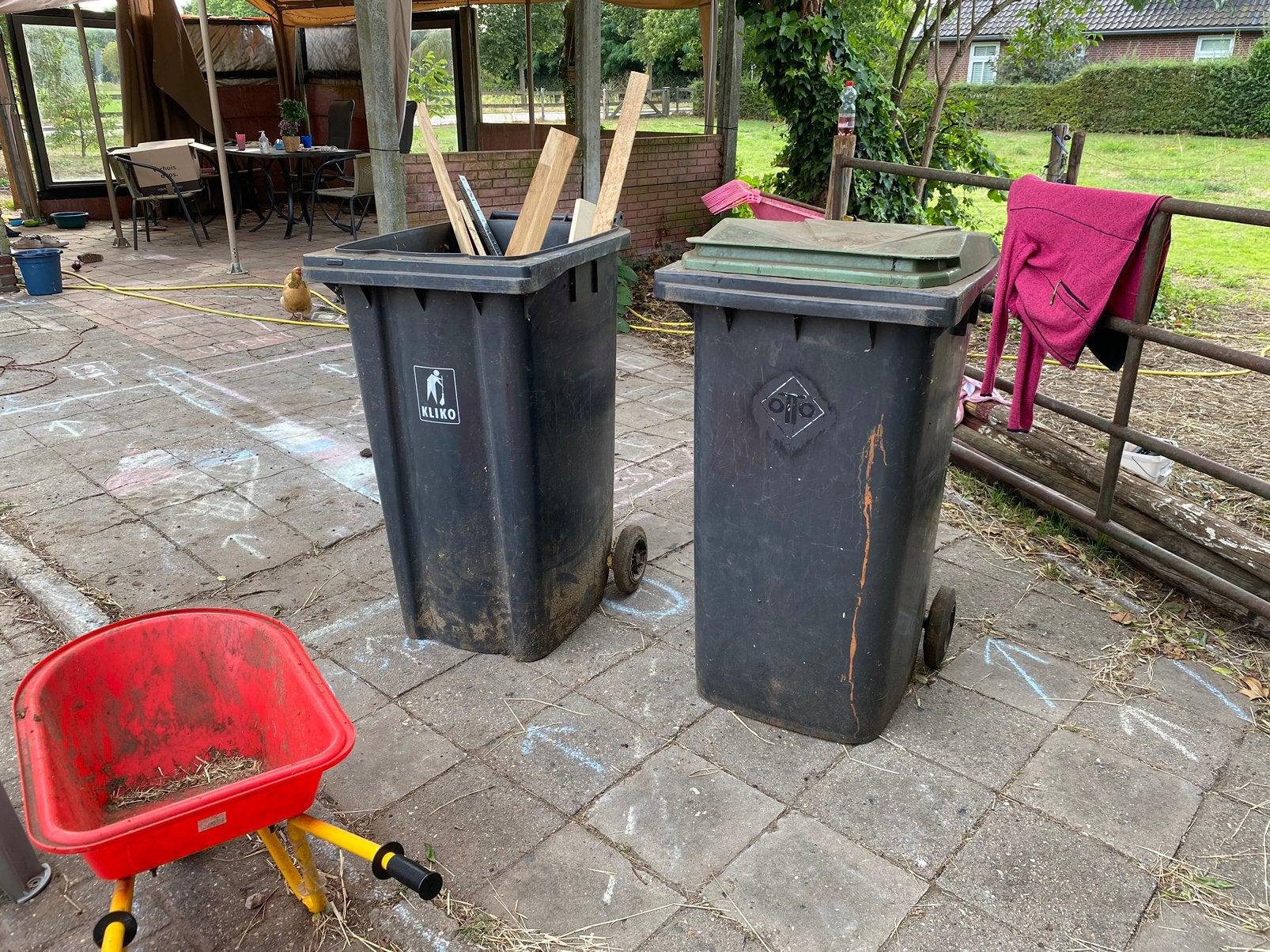 2 containers, Huis en Inrichting, Woonaccessoires | Prullenbakken, Ophalen, Gebruikt, Kunststof