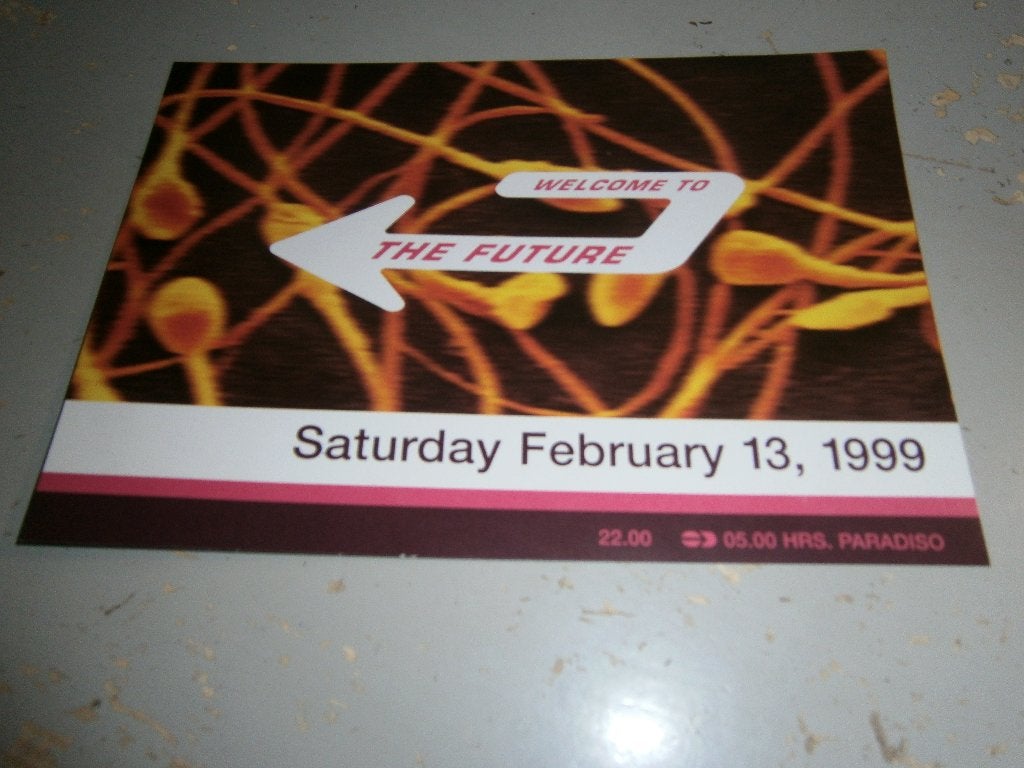 Welcome To The Future – Paradiso Amsterdam 13-02-1999. Flyer, Verzamelen, Ophalen, A4 of kleiner, Rechthoekig Liggend, Zo goed als nieuw