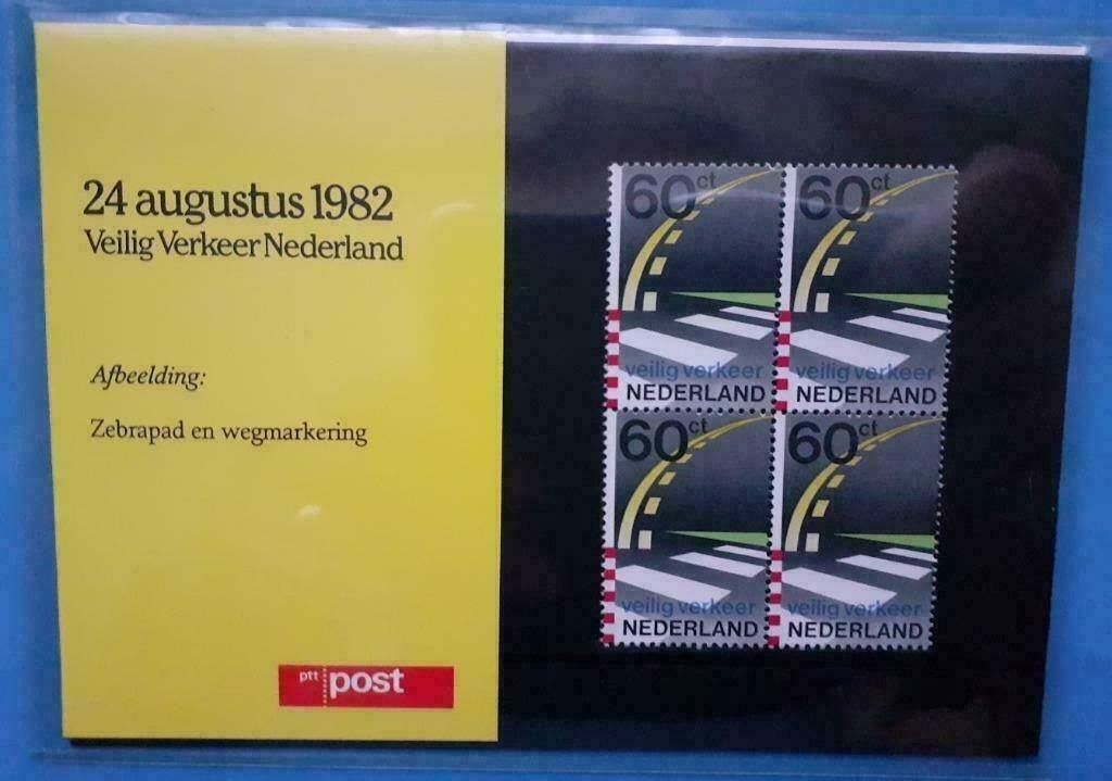 Postzegelmapje 6 - 50 jaar Veilig Verkeer Nederland 1982, Postzegels en Munten, Verzenden, Na 1940, Postfris
