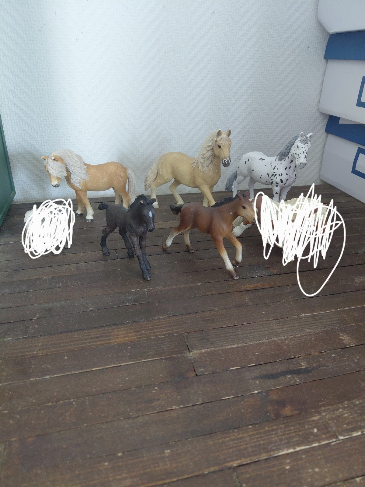 pakketje schleich paardjes en veulens., Ophalen of Verzenden, Zo goed als nieuw