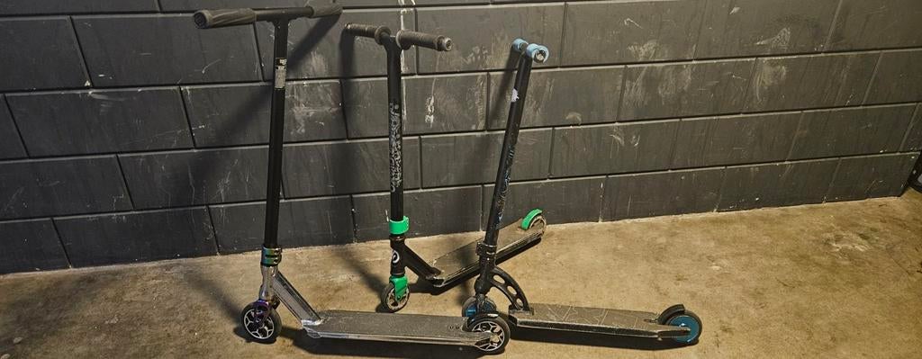3 Stuntsteppen (2 Oxelo, 1 Overig Merk) - Ook Los Te Koop, Ophalen of Verzenden, Gebruikt, Overige typen, Oxelo / Divers