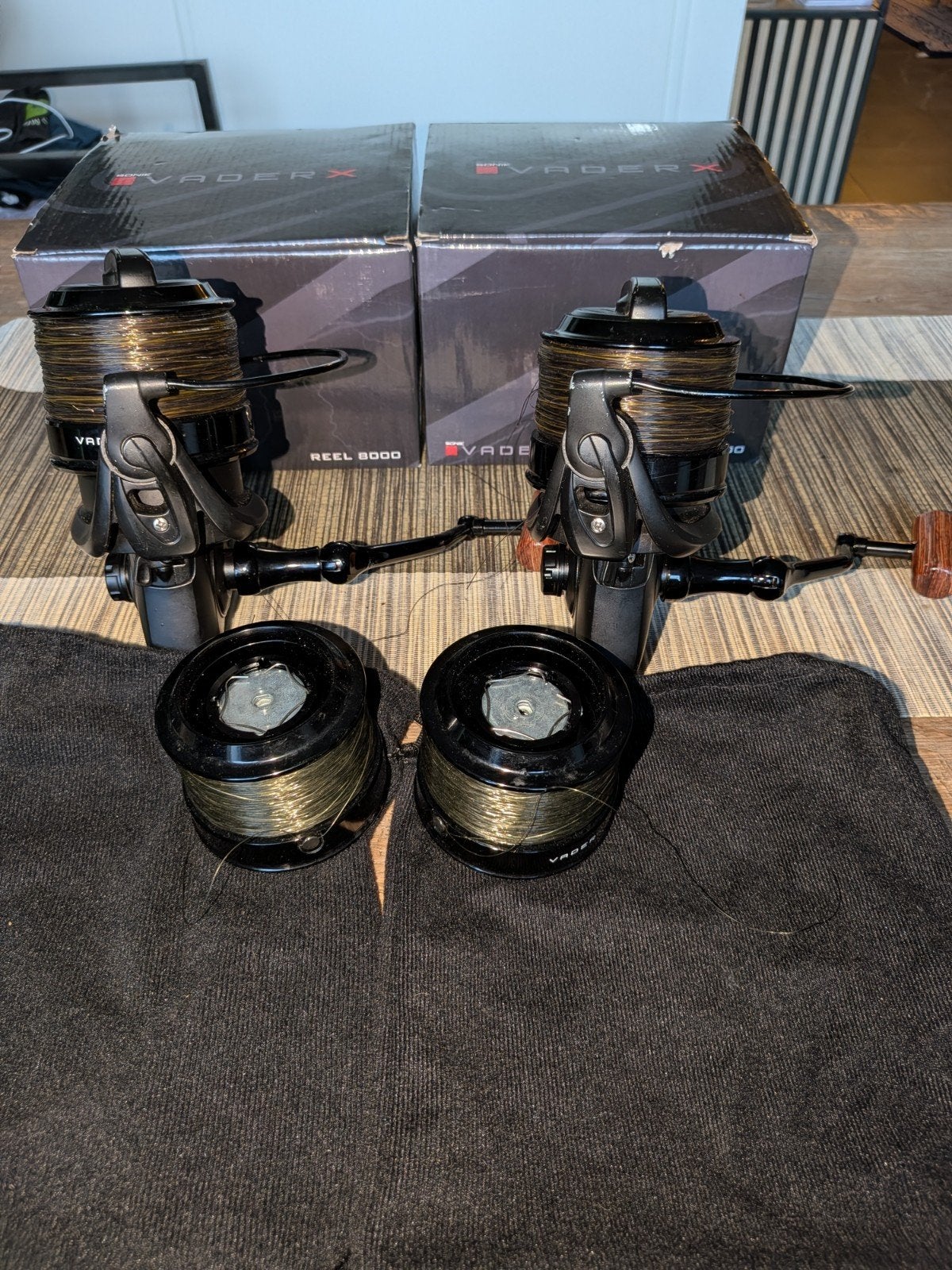 Sonik Vader X 8000 molens (set van 2), Watersport en Boten, Hengelsport | Karpervissen, Ophalen of Verzenden, Zo goed als nieuw