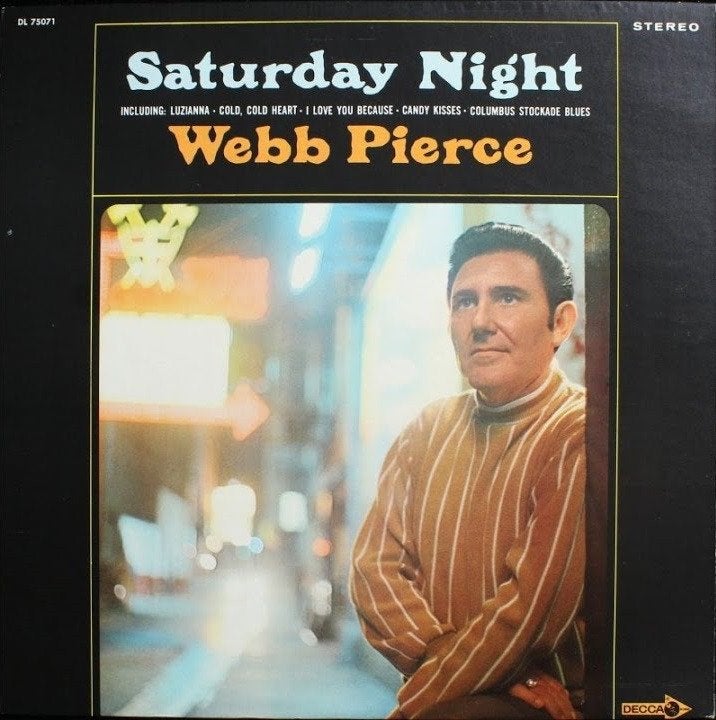 LP Webb Pierce - Saturday night, Ophalen, Gebruikt, 12 inch