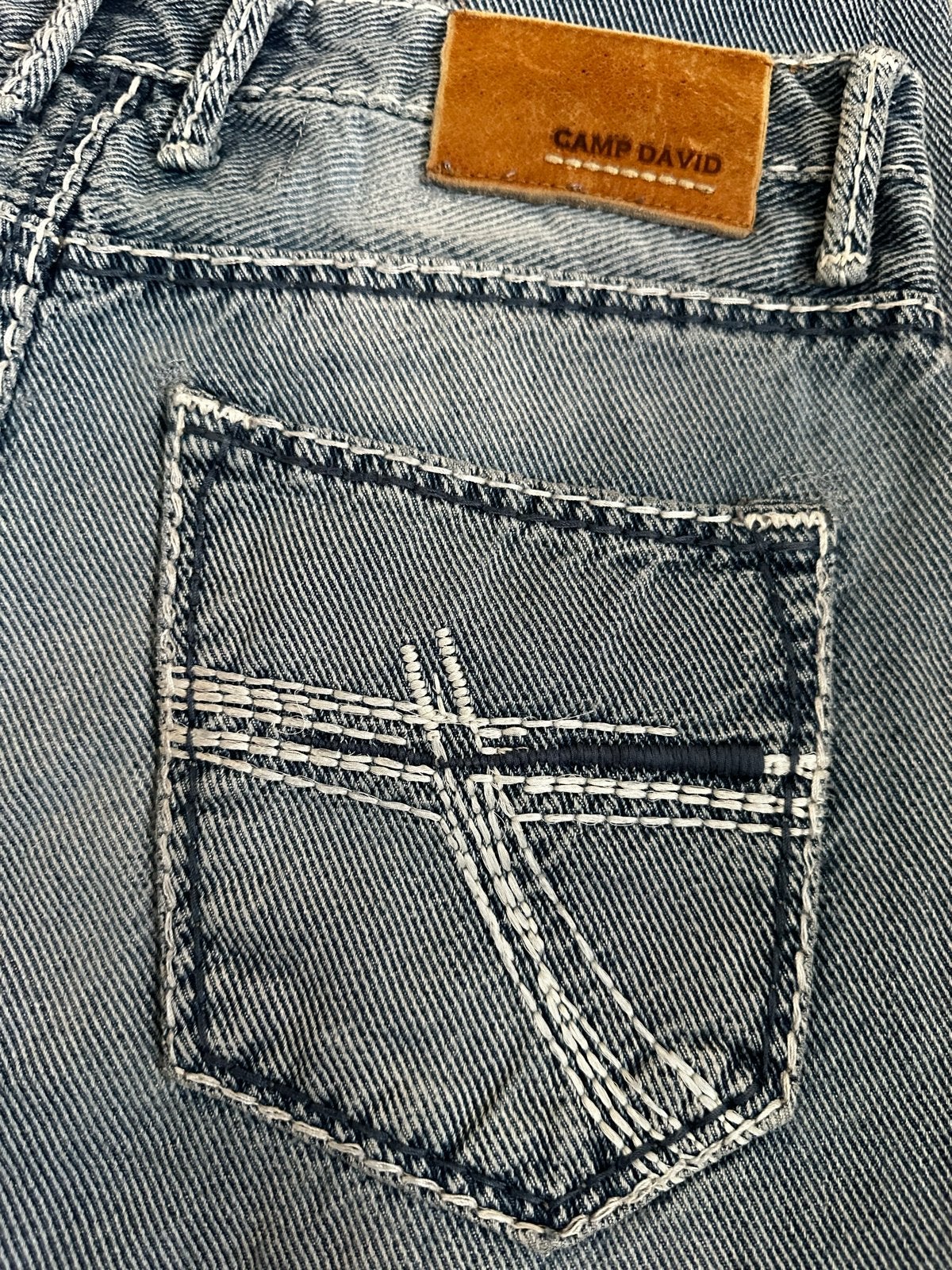Camp David Jeans 31x34 Blauw Straight Fit Contrast Stitch, Ophalen of Verzenden, Gedragen, Blauw, W32 (confectie 46) of kleiner