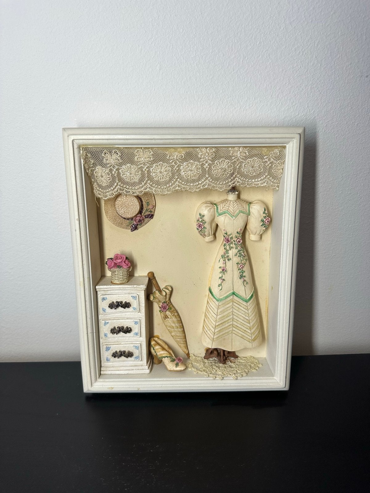 3D SCHILDERIJ - Lijst | Miniaturen | Schilderij | Coquette, Ophalen of Verzenden