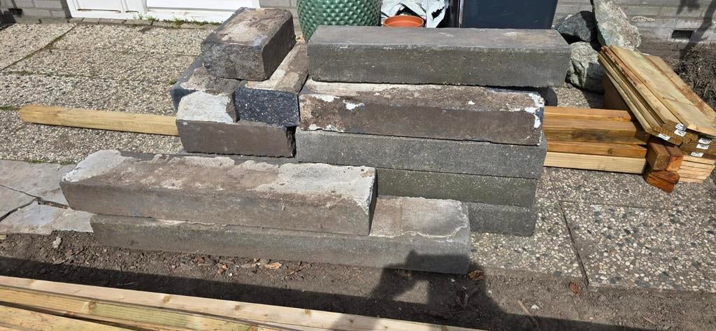 Beton bielzen, Tuin en Terras, Bielzen en Borders, Ophalen, Gebruikt, Biels, Beton