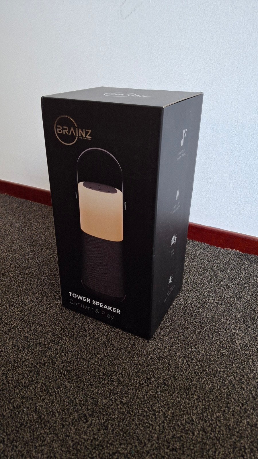 BRAINZ Tower Speaker S180 - Bluetooth Speaker met Licht, Overige merken, Nieuw, Ophalen of Verzenden, Draagbare speaker