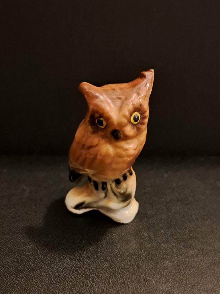 Vintage Uil Beeldje - Keramiek, Ophalen of Verzenden, Zo goed als nieuw, Dier