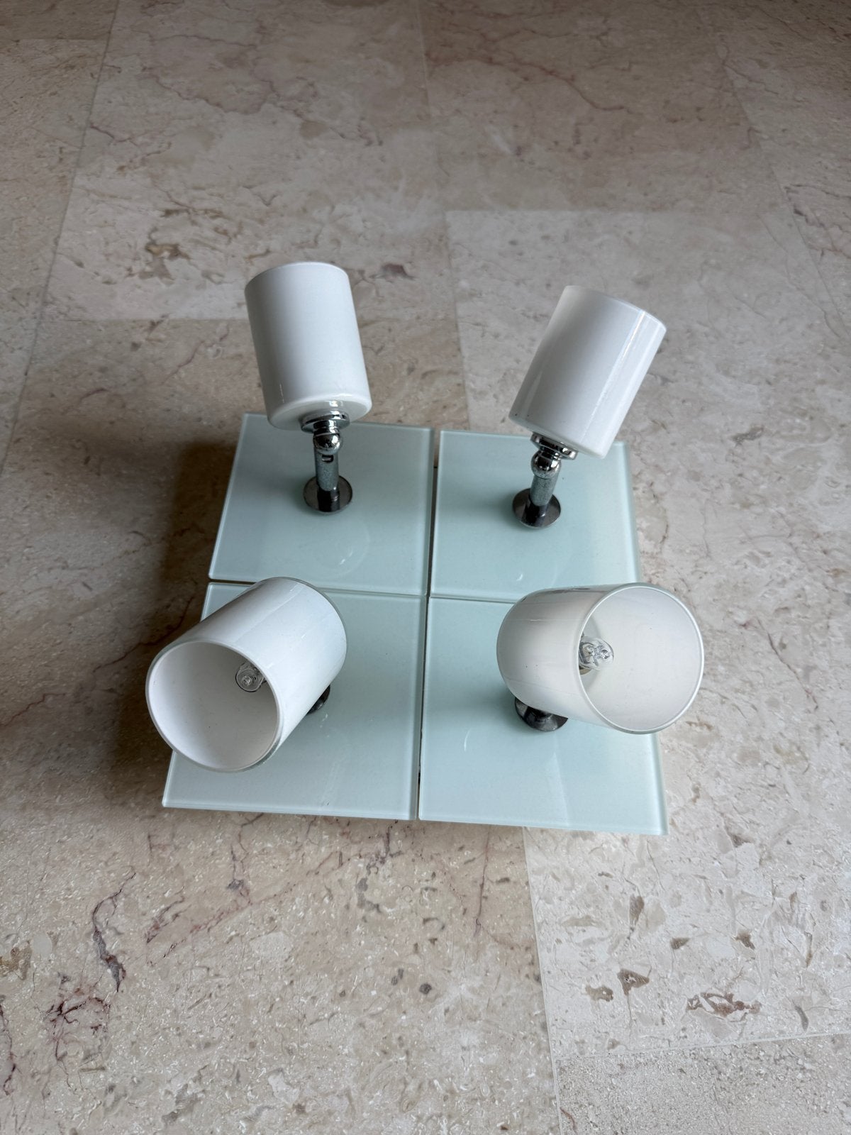 Jan des Bouvrie plafondlamp met 4 verstelbare spots, Wit, Gebruikt, Modern, Ophalen
