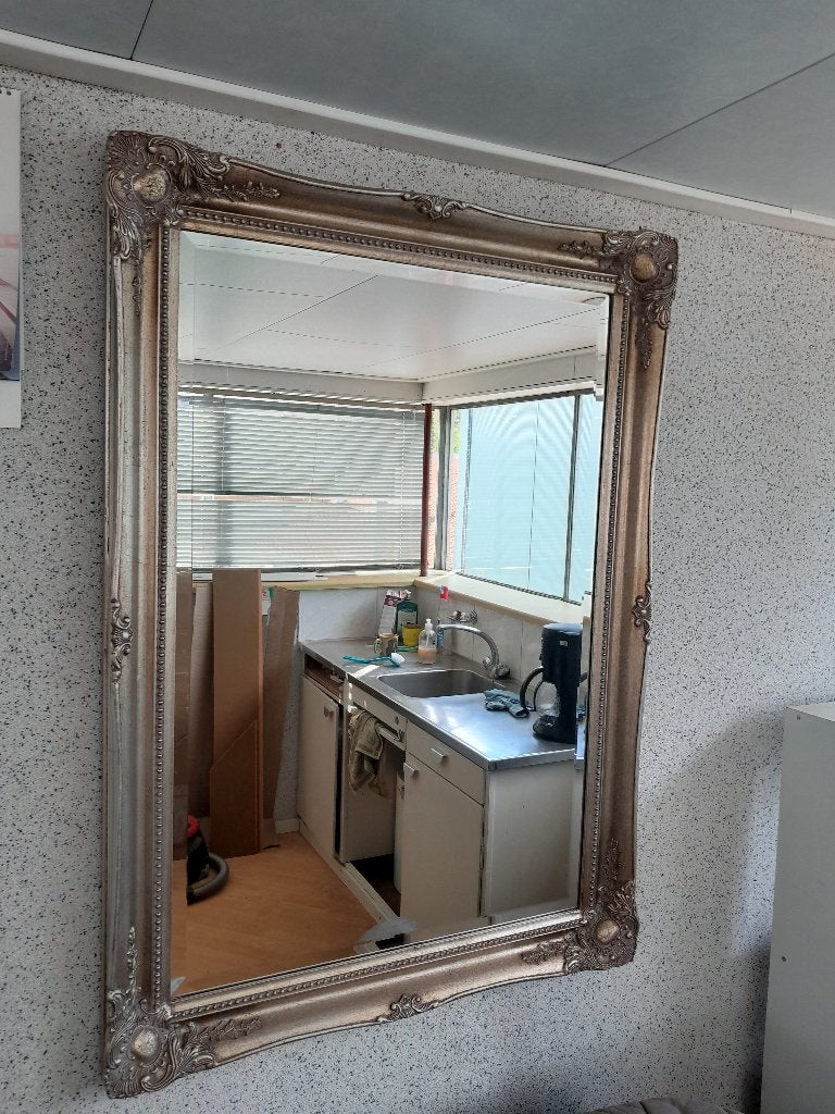 Spiegel, facet met sierlijst, Ophalen, Gebruikt, 100 tot 150 cm, Rechthoekig