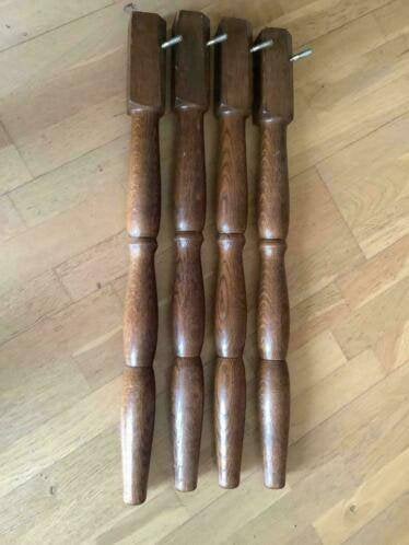 vintage houten Oud-Hollandse tafelpoten eettafelpoten 72 cm, Ophalen, Tafelpoot, Gebruikt, Vintage