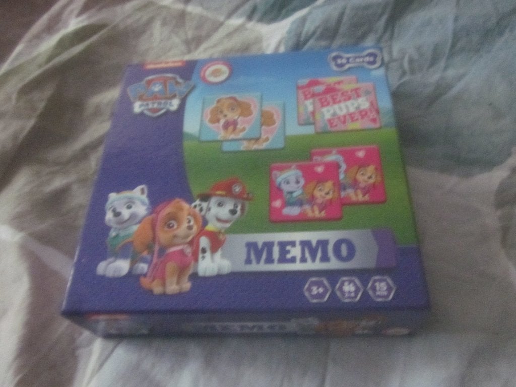 Paw Patrol Memo Nickelodeon 36 cards 3+ zgan, Ophalen, Zo goed als nieuw, Puzzelen
