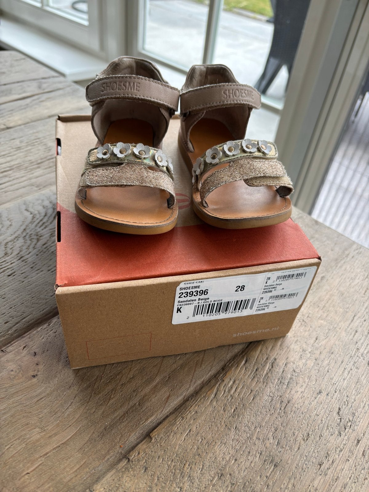 Shoesme leren sandalen maat 28, Meisje, Overige typen, Ophalen of Verzenden, Zo goed als nieuw