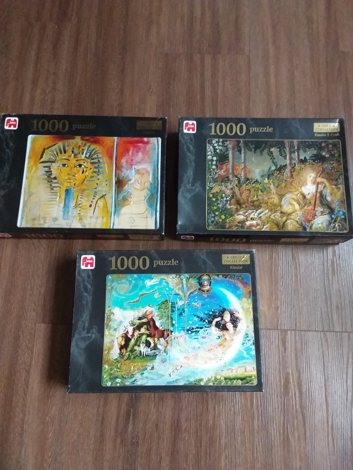 3 Jumbo Gold Collection Puzzels - 1000 stukjes, Ophalen of Verzenden, 500 t/m 1500 stukjes, Gebruikt, Legpuzzel